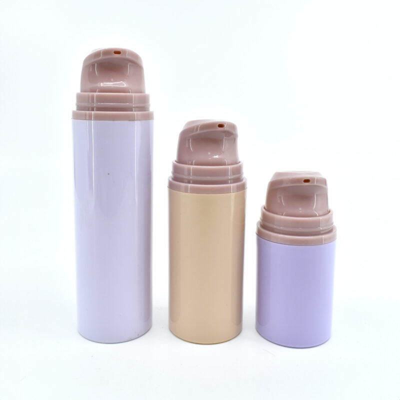 15ml, 30ml, 50ml, mono-material airless pump bottles for skincare and cosmetic