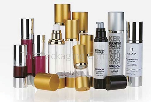 Airless Bottle with Aluminum Cap and Base (15-120 ml); Custom Finish and Printing