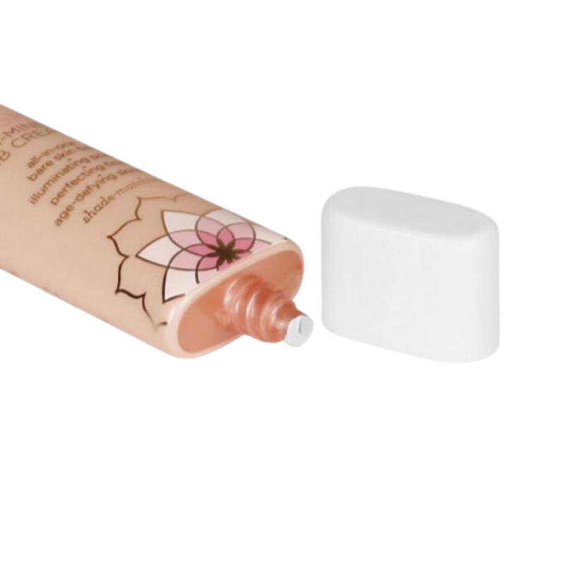 liquid foundation custom cosmetic tube, flat square twist cap, custom tube for skincare