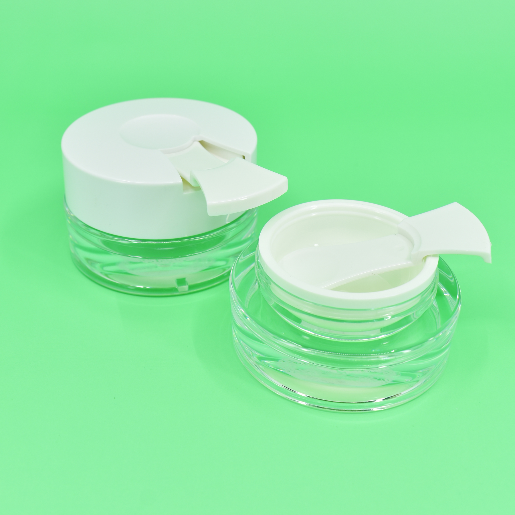 65AA-JY201B-30,50ml 1 Acrylic Cream Jar with Spatula, Skincare Jar, Custom Jar for Skincare