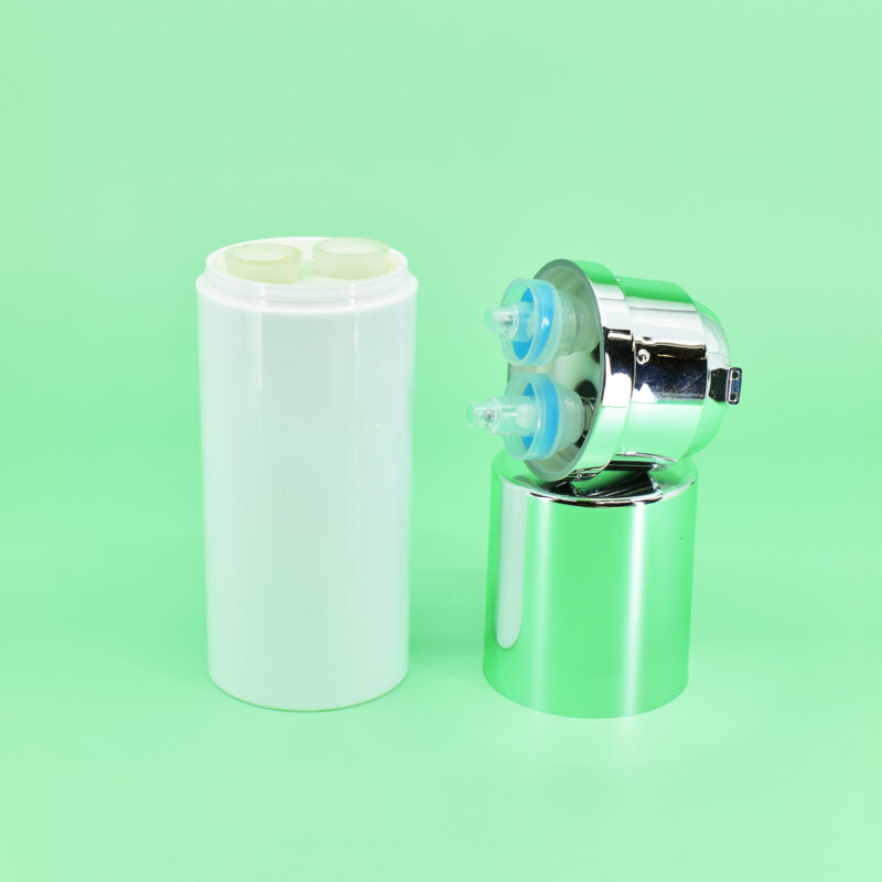 30ml Dual Chamber Airless Bottle, Single Actuator, Custom Skincare Bottle