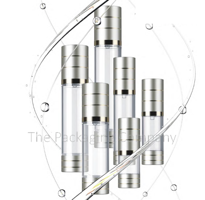 Airless Bottle with Aluminum Cap and Base (15-120 ml)